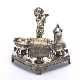 Figural Condiment Set, Cherub