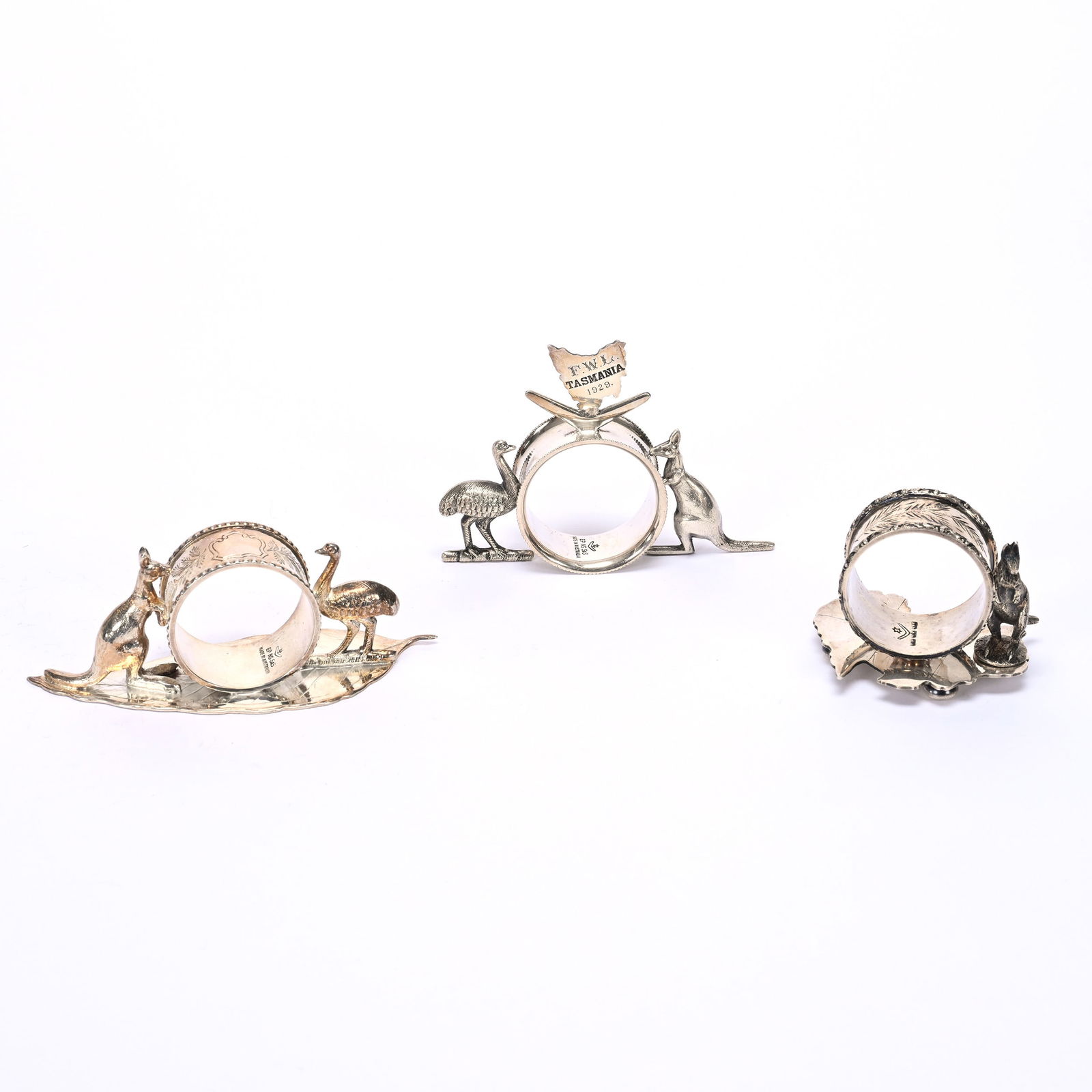 (3) Figural Napkin Rings, Australian Souvenirs (1 of 3)