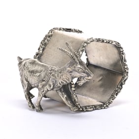 Figural Napkin Ring, Goat