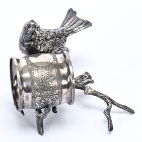 Figural Napkin Ring, Bird On Branch