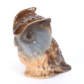 Owl Hatpin Holder, Royal Bayreuth Blue Mark