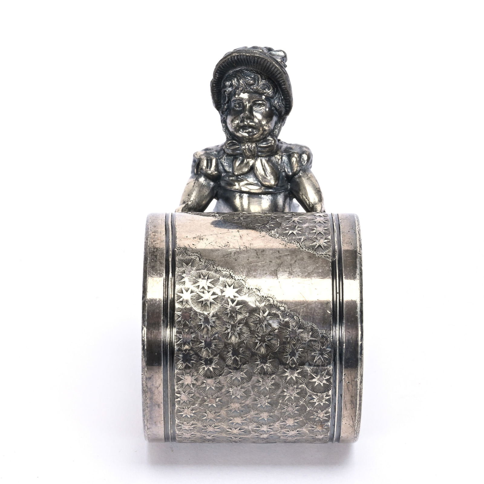 Figural Napkin Ring, Kate Greenaway Girl (1 of 3)