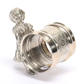 Figural Napkin Ring, Young Girl