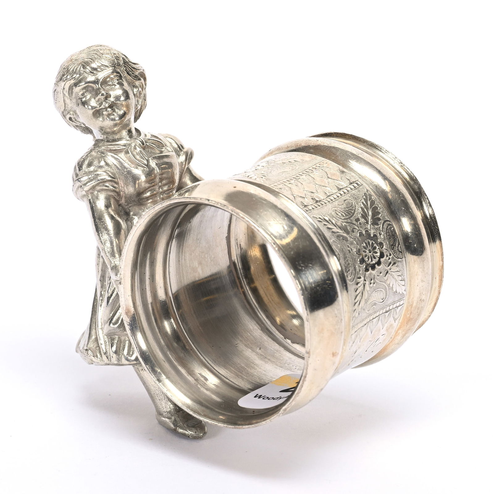 Figural Napkin Ring, Young Girl (1 of 3)