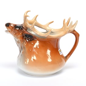 Elk Water Pitcher, Royal Bayreuth Blue Mark