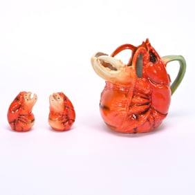 (3) Lobster Items, Royal Bayreuth Blue Mark