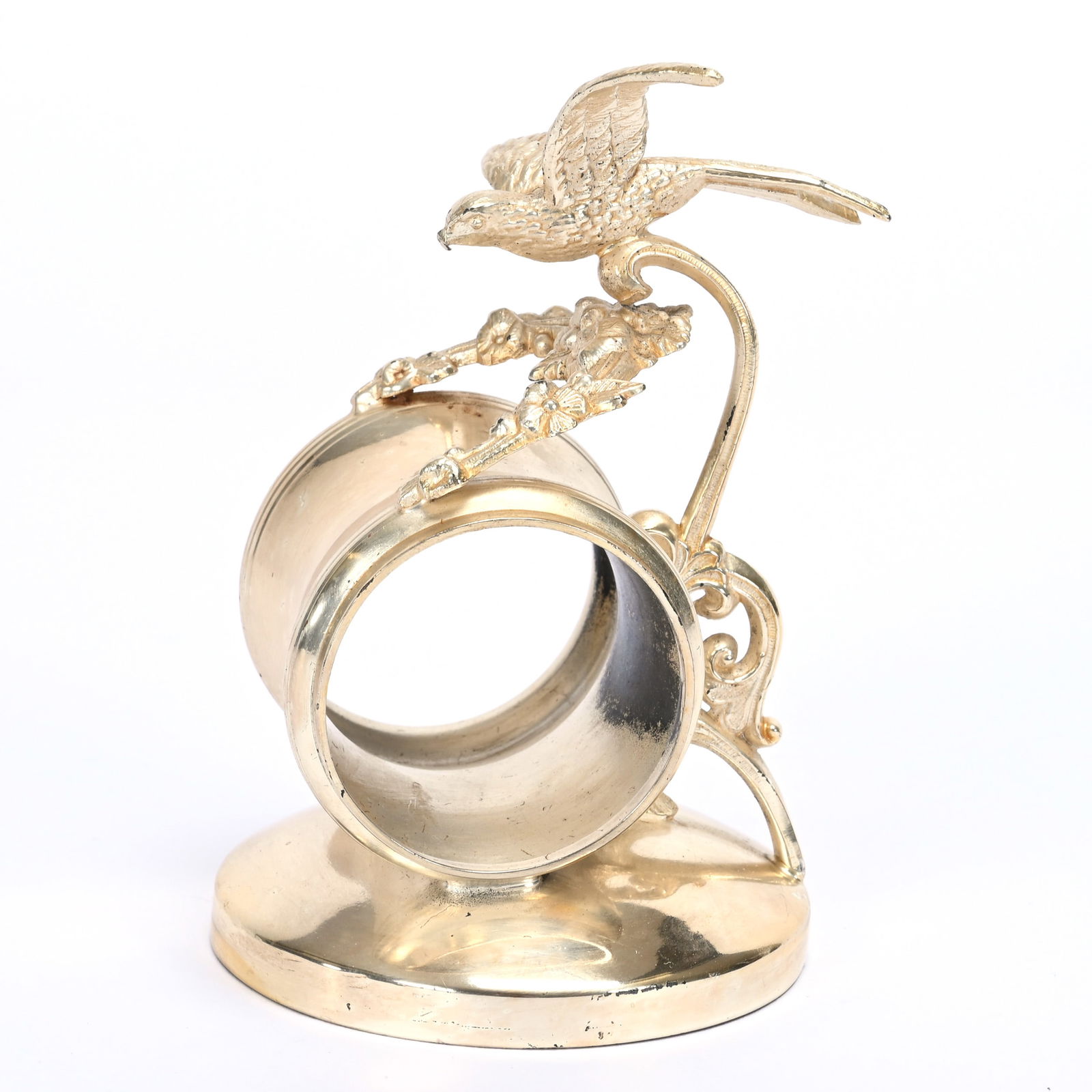 Figural Napkin Ring, Bird & Flowers (1 of 3)