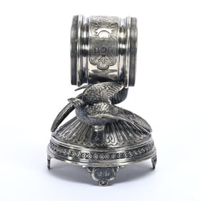 Figural Napkin Ring, Two Pheasants