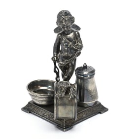 Combination Set, Cherub Guarding Nest