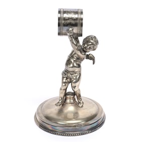 Figural Napkin Ring, Cherub
