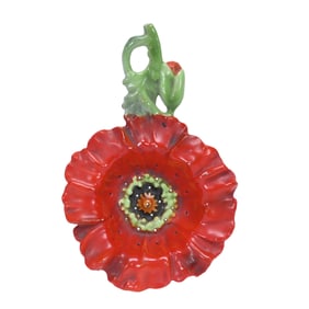 Red Poppy Tea Strainer, Royal Bayreuth