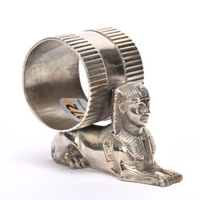 Figural Napkin Ring, Egyptian Sphinx