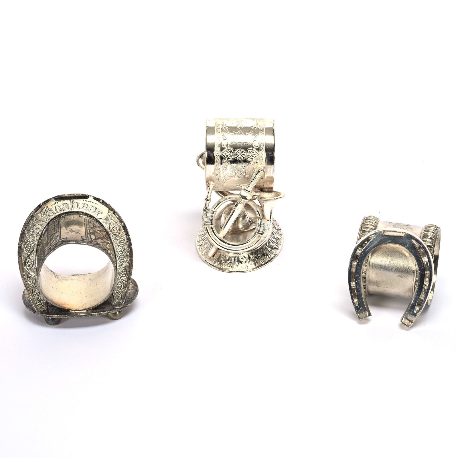 (3) Figural Napkin Rings, Horse Related (1 of 3)