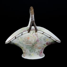 Rose Tapestry Basket, Royal Bayreuth Blue Mark