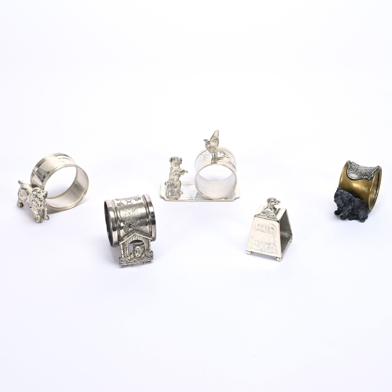 (5) Figural Napkin Rings, Dog Related (1 of 3)