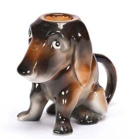 Dachshund Chamberstick, Royal Bayreuth Blue Mark