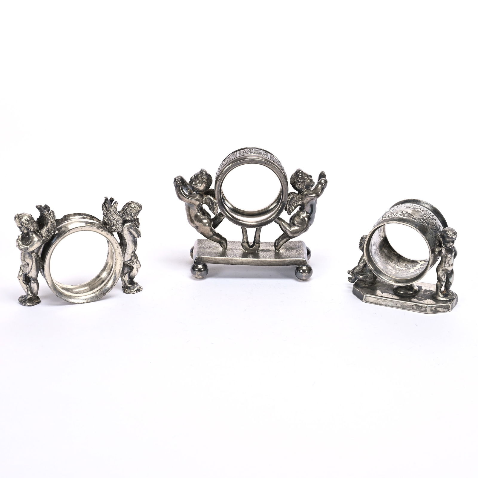(3) Figural Napkin Rings, Cherubs (1 of 3)
