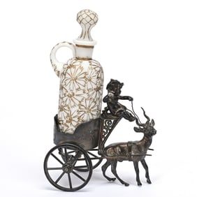 Cruet Bottle Holder Marked Meriden #161