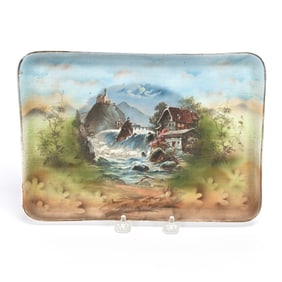 Tapestry Dresser Tray, Royal Bayreuth Blue Mark