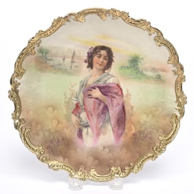 Tapestry Plaque, Royal Bayreuth Blue Mark