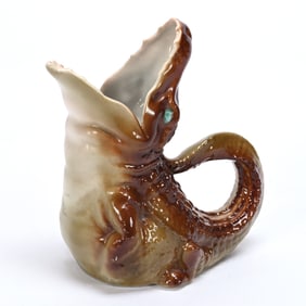 Alligator Milk Pitcher, Royal Bayreuth Blue Mark