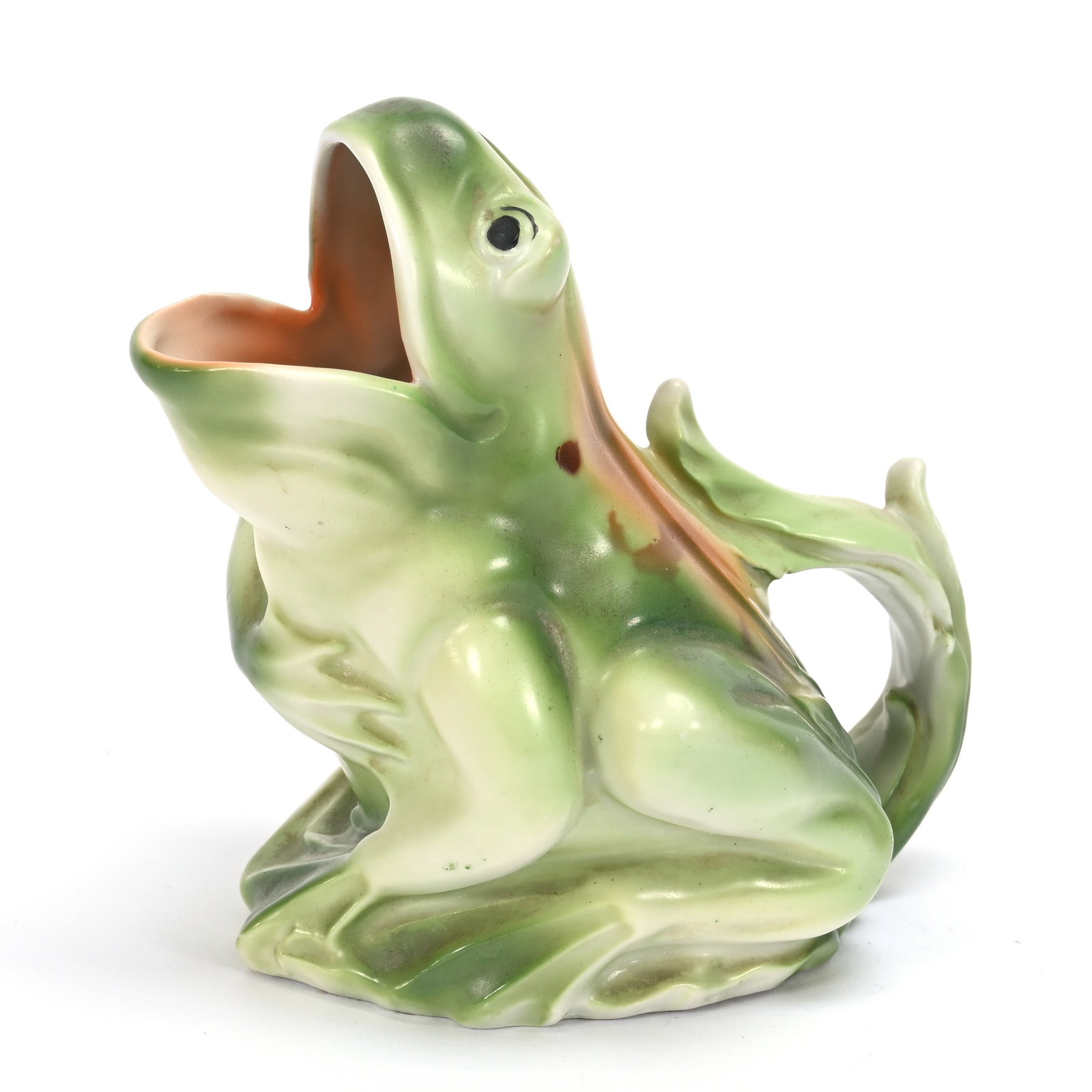 Frog Creamer, Marked MVC Germany: Frog Creamer, Marked MVC Germany, 4.5" x 4.5", Private Illinois Collection.