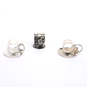 (3) Figural Napkin Rings, Silverplate