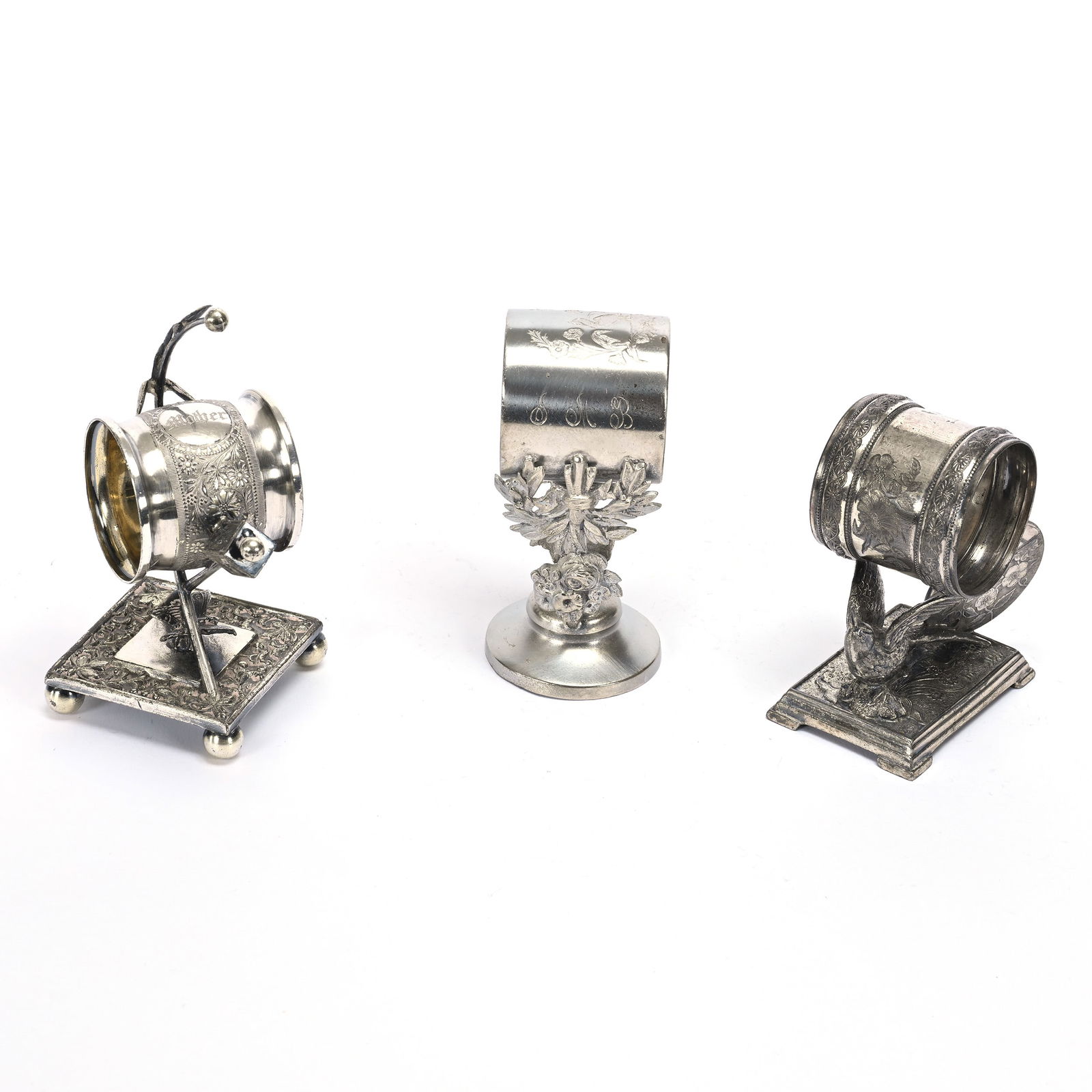 (3) Figural Napkin Rings, Various Designs (1 of 3)