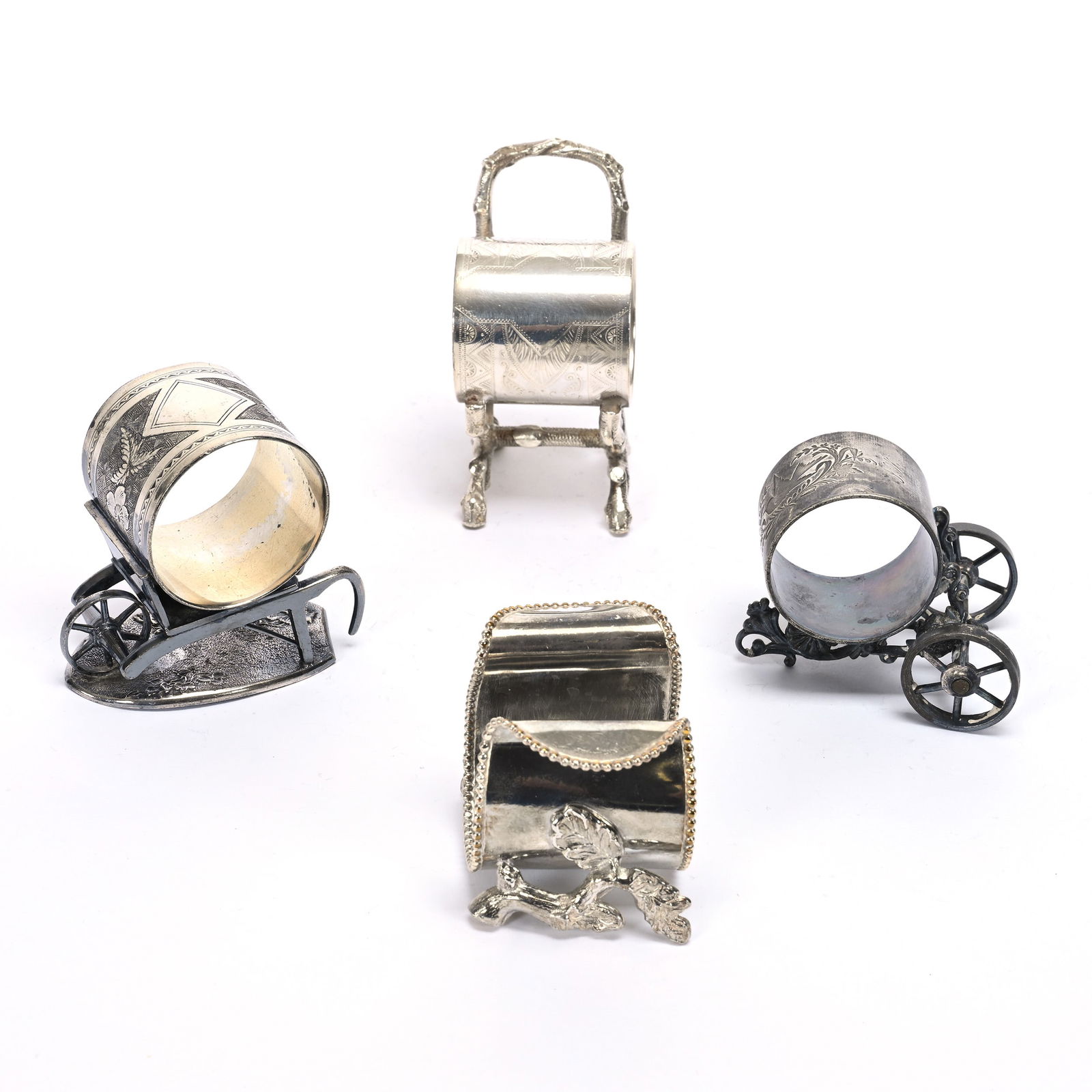 (4) Figural Napkin Rings, Various Designs (1 of 4)