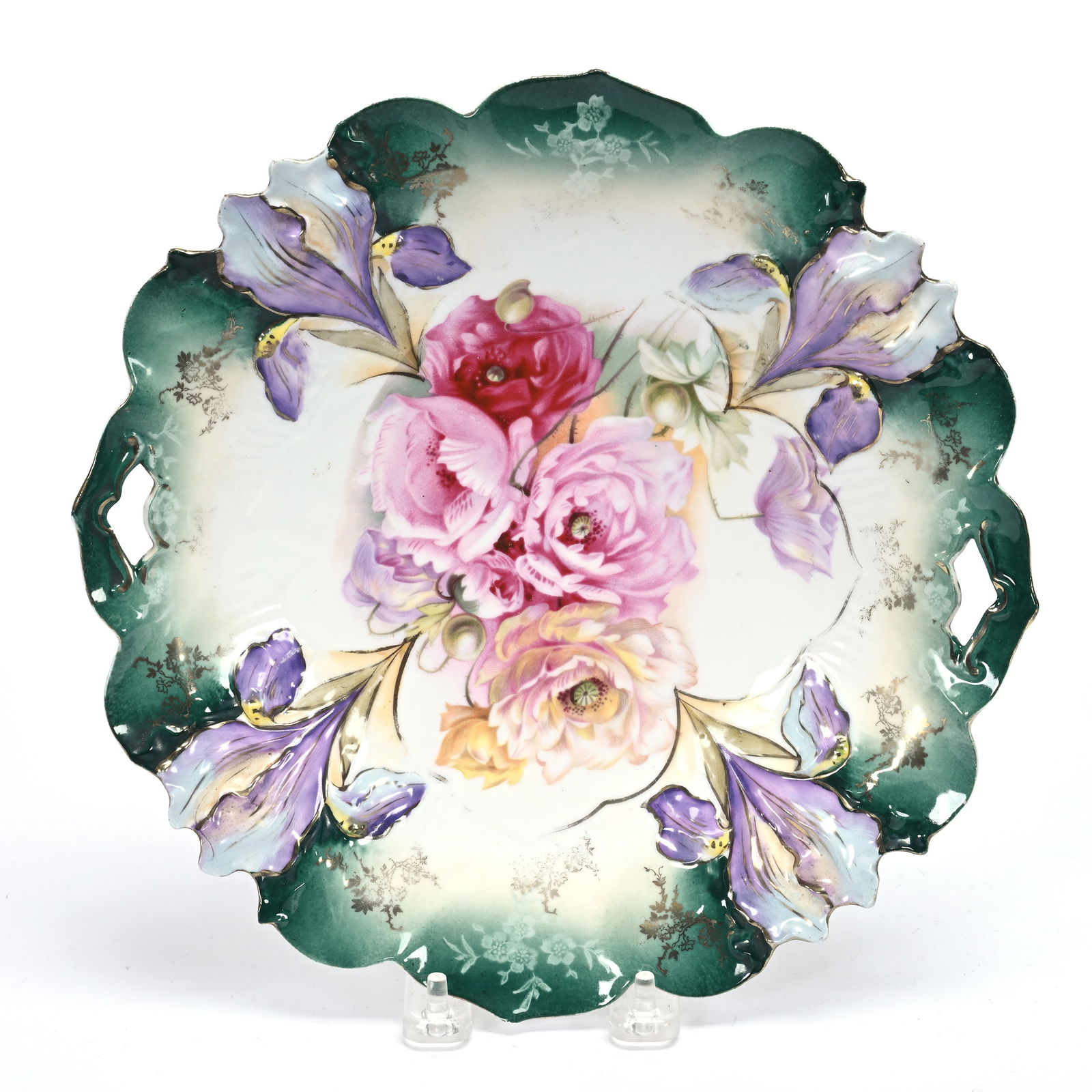 Cake Plate Marked R.S. Prussia, Iris Mold (1 of 2)