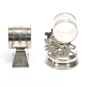 (2) Napkin Rings, Silverplate