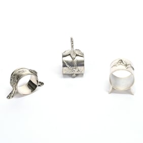 (3) Napkin Rings, Silverplate