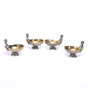 (4) Salt/Sugar Basins, Heavy Silverplate