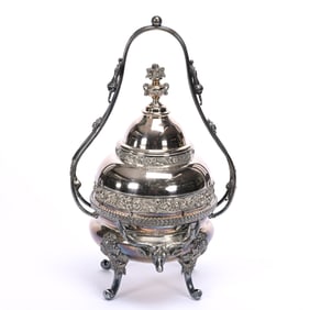 Victorian Silverplate Butterdish