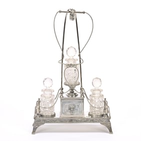 Victorian Silverplate Perfume Vanity Set