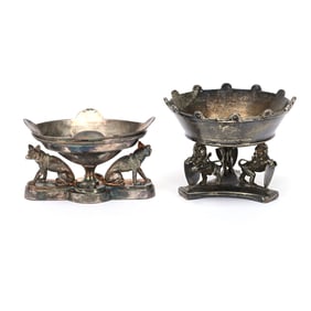 (2) Victorian Silverplate Master Salts