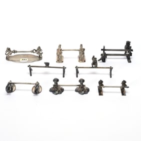 (8) Figural Silverplate Knife Rests