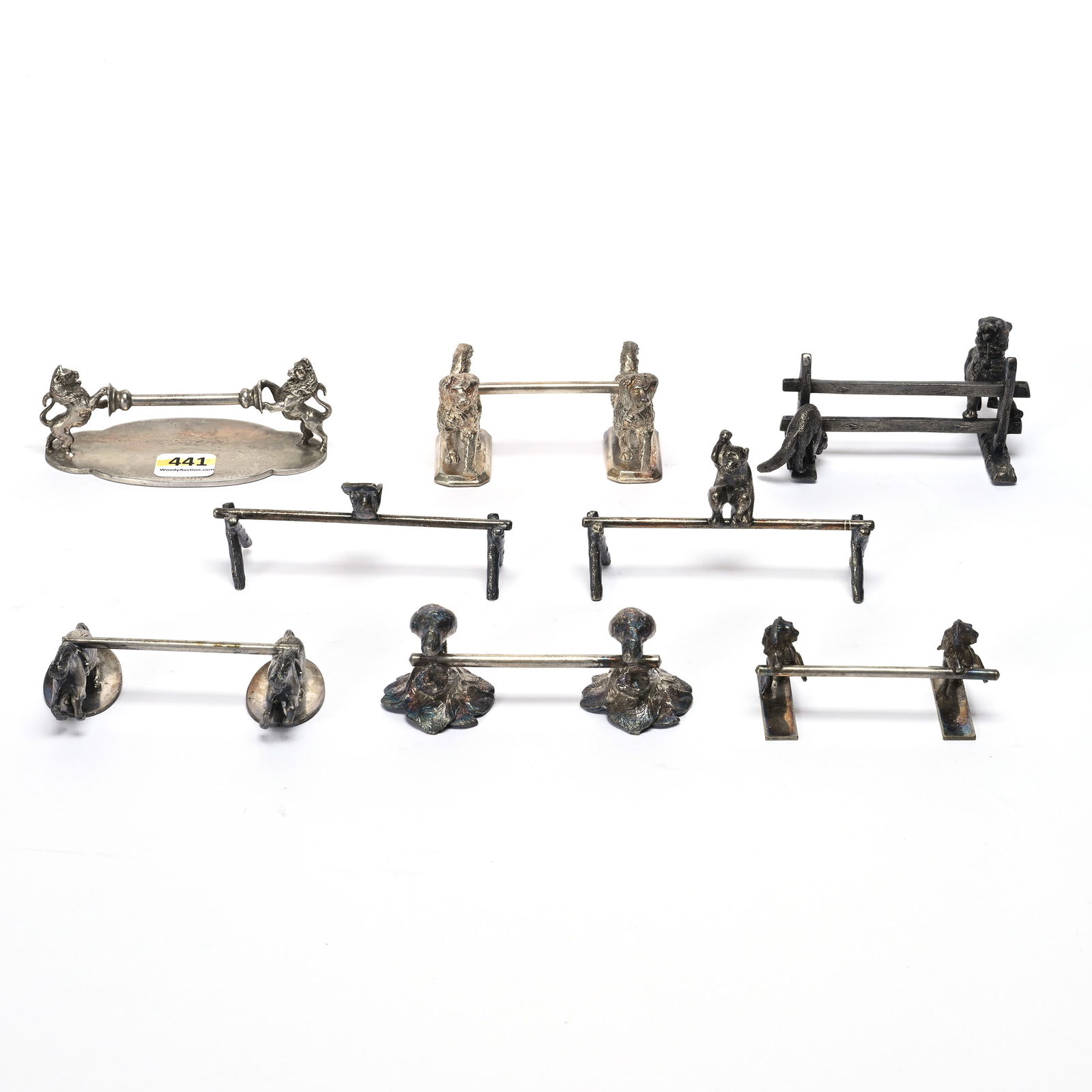 (8) Figural Silverplate Knife Rests (1 of 3)