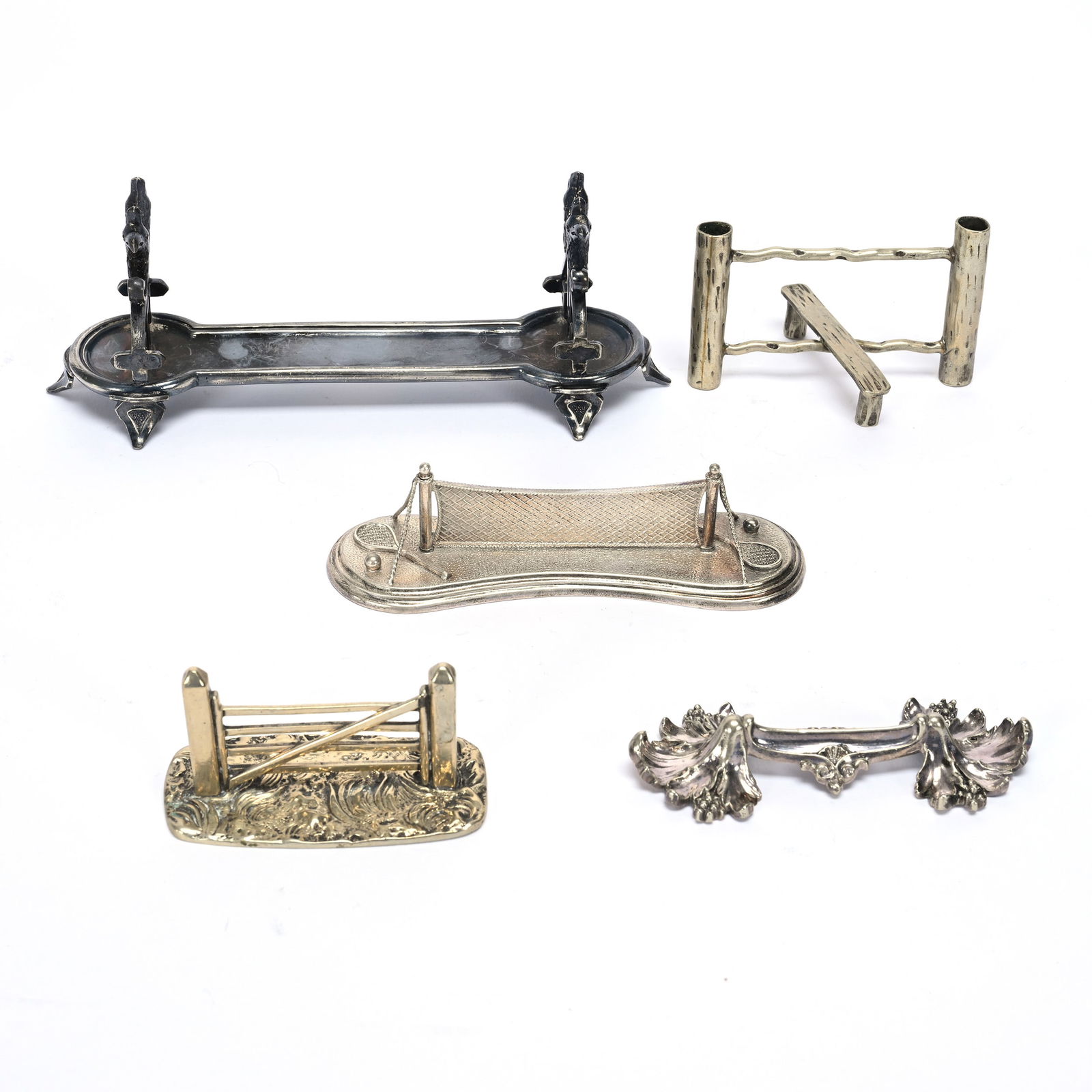 (5) Figural Silverplate Knife Rests (1 of 3)