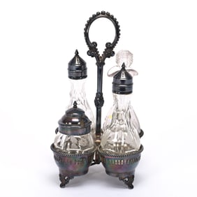 Condiment Set, Four Bottles