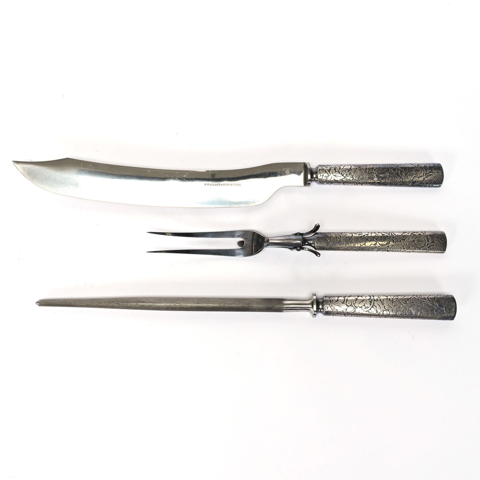 Carving Set, Three Piece, Marked R. Wallace & Sons (1 of 6)