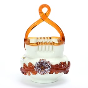 Basket, Unmarked Stevens & Williams Art Glass