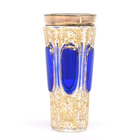 Whiskey Glass, Unmarked Moser Art Glass