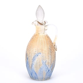 Cruet Bottle, Maize Pattern Glass