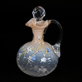 Cruet Bottle, Peach Opalescent
