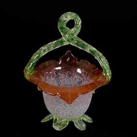 Basket, Apricot Shading To Clear Overshot