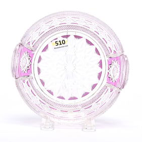 Ice Bowl, Tab Handled, BPCG, Amethyst Cut To Clear