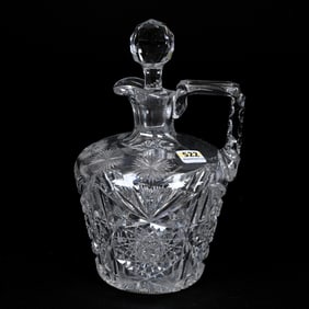 Whiskey Jug, American Brilliant Cut Glass