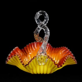Basket, Cased Art Glass
