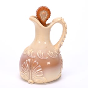 Cruet Bottle, Chocolate Glass By Indiana Glass